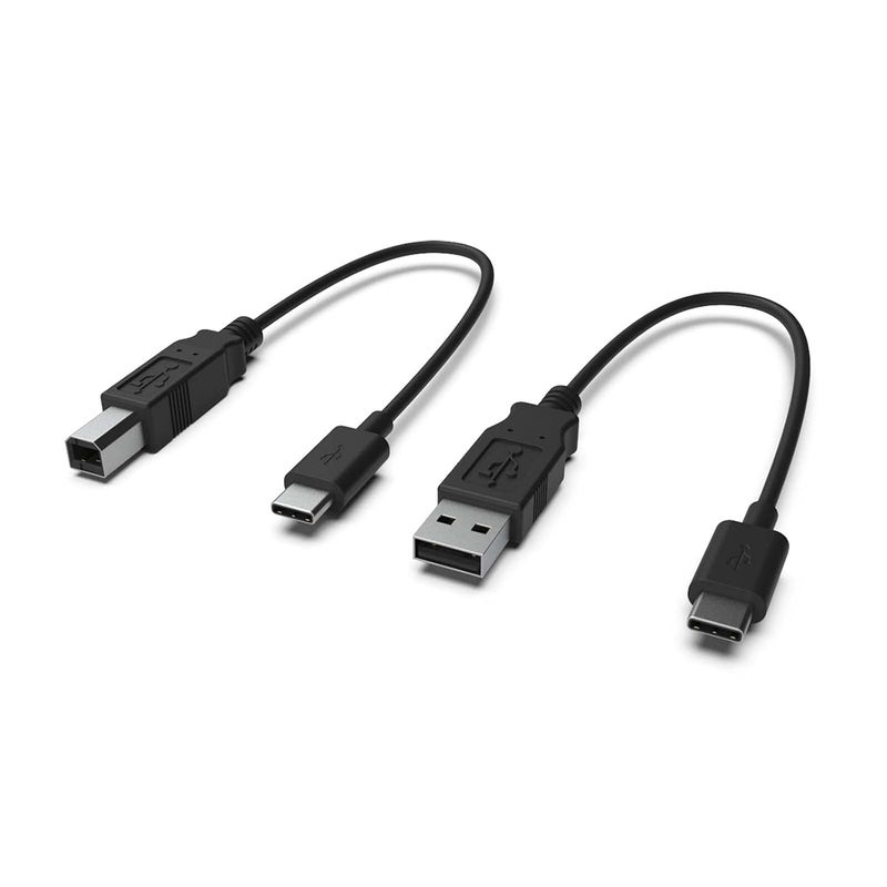 C M E WIDI Uhost OTG USB-B MIDI Cable Pack 1 - USB B OTG to USB-C (10cm) + USB A to USB-C Cables (10cm) - USB Cables for Connecting WIDI Uhost (Wireless MIDI) with USB MIDI Instruments and Computers - Image 1